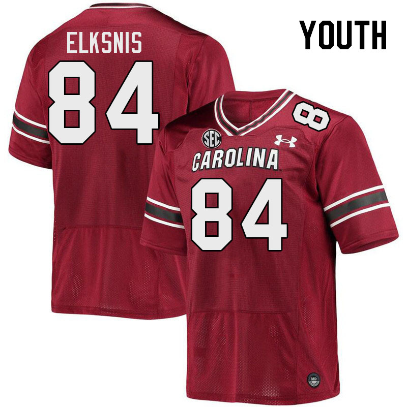 Youth #84 Nick Elksnis South Carolina Gamecocks 2023 College Football Jerseys Stitched-Garnet